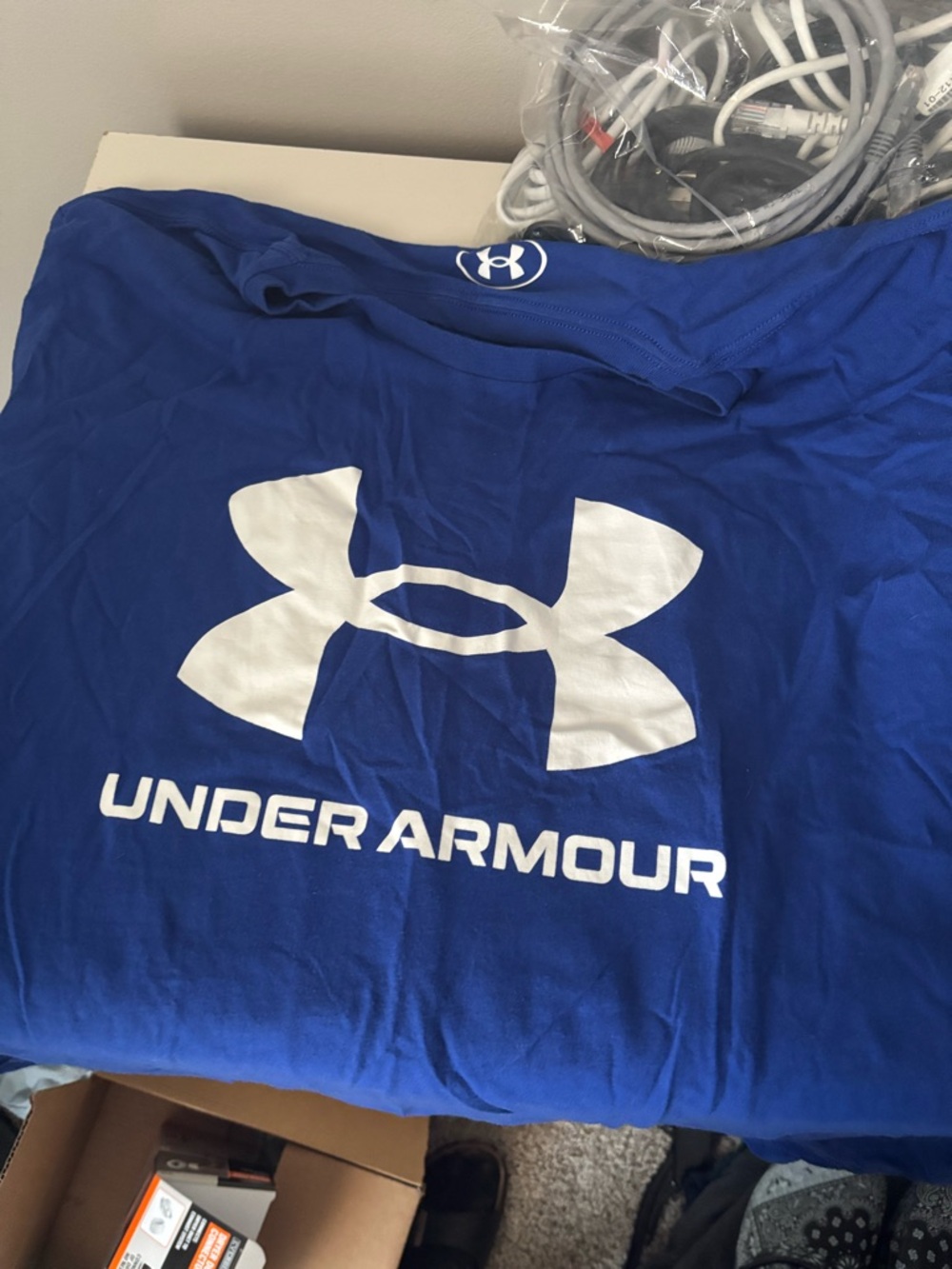 Under Armour Royal Blue Logo Performance Tee